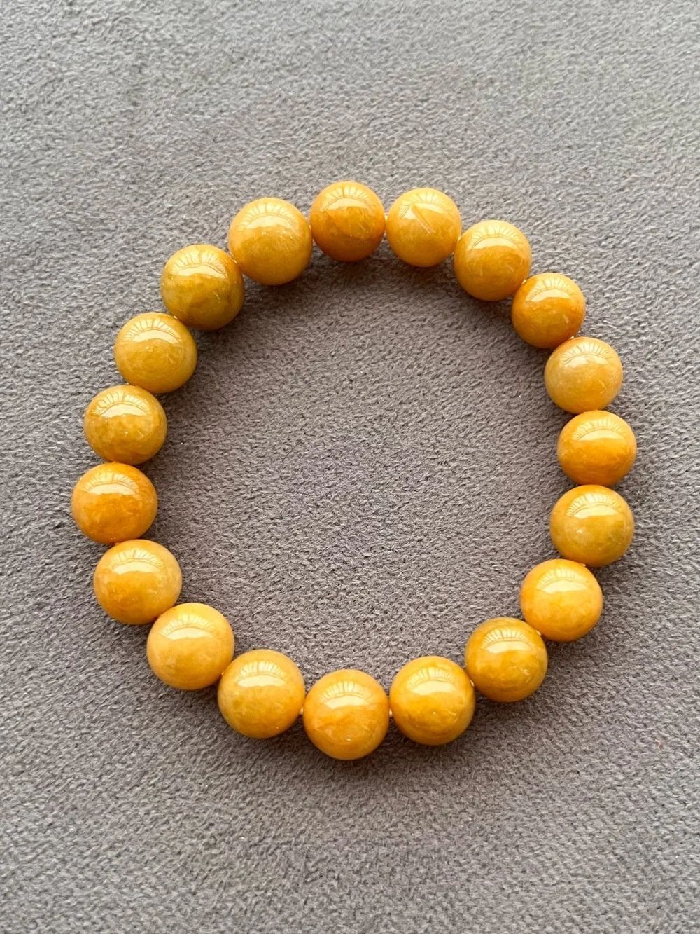 Honey Jade Beaded Stretch Bracelet